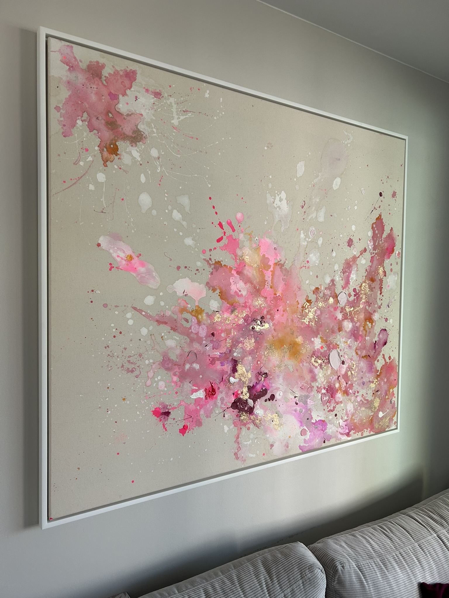 Pure, 2025, Acryl und Gold auf roher Baumwollleinwand, Ansicht 14